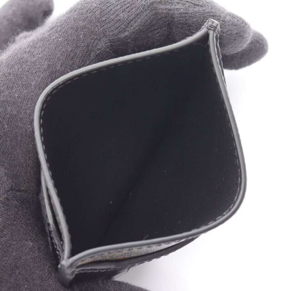 Celine Triomphe Wallet Leather Black Brown - Picture 3 of 4